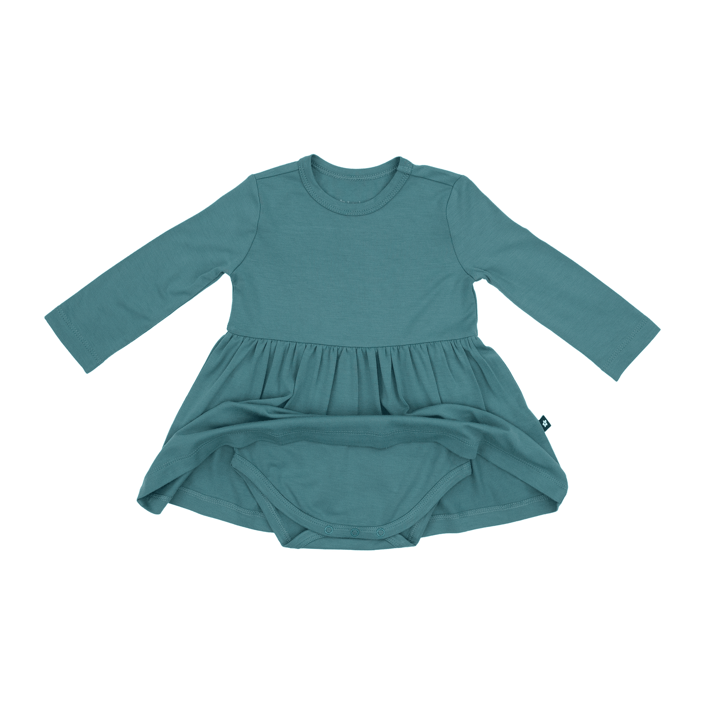 Long Sleeve Twirl Dress in Pine