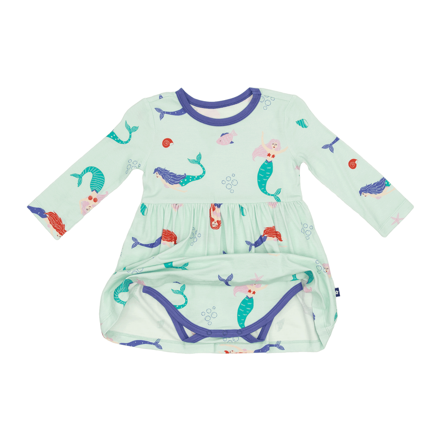 Long Sleeve Twirl Dress in Mermaids