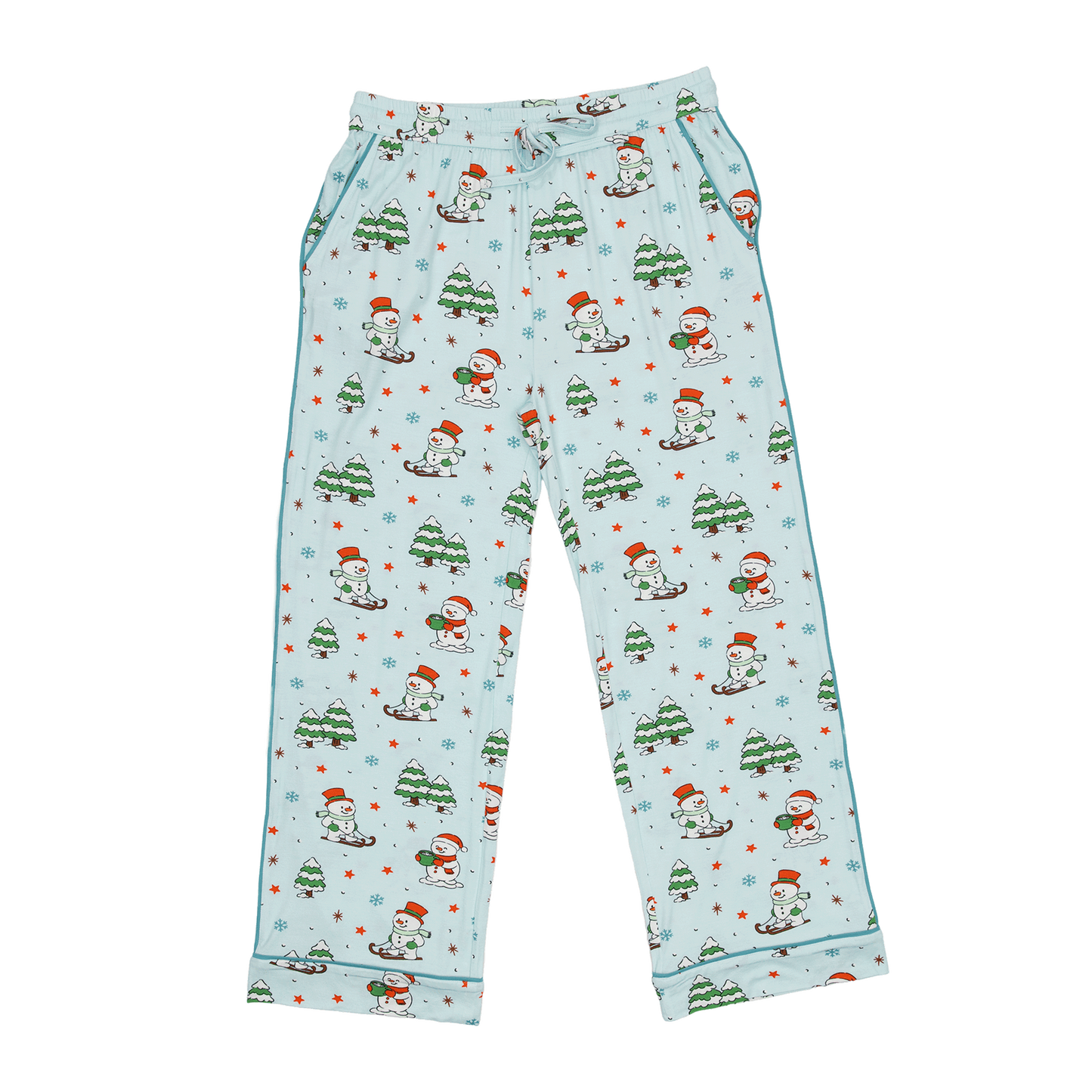 Women's Long Pajama Set in Jingle and Glide