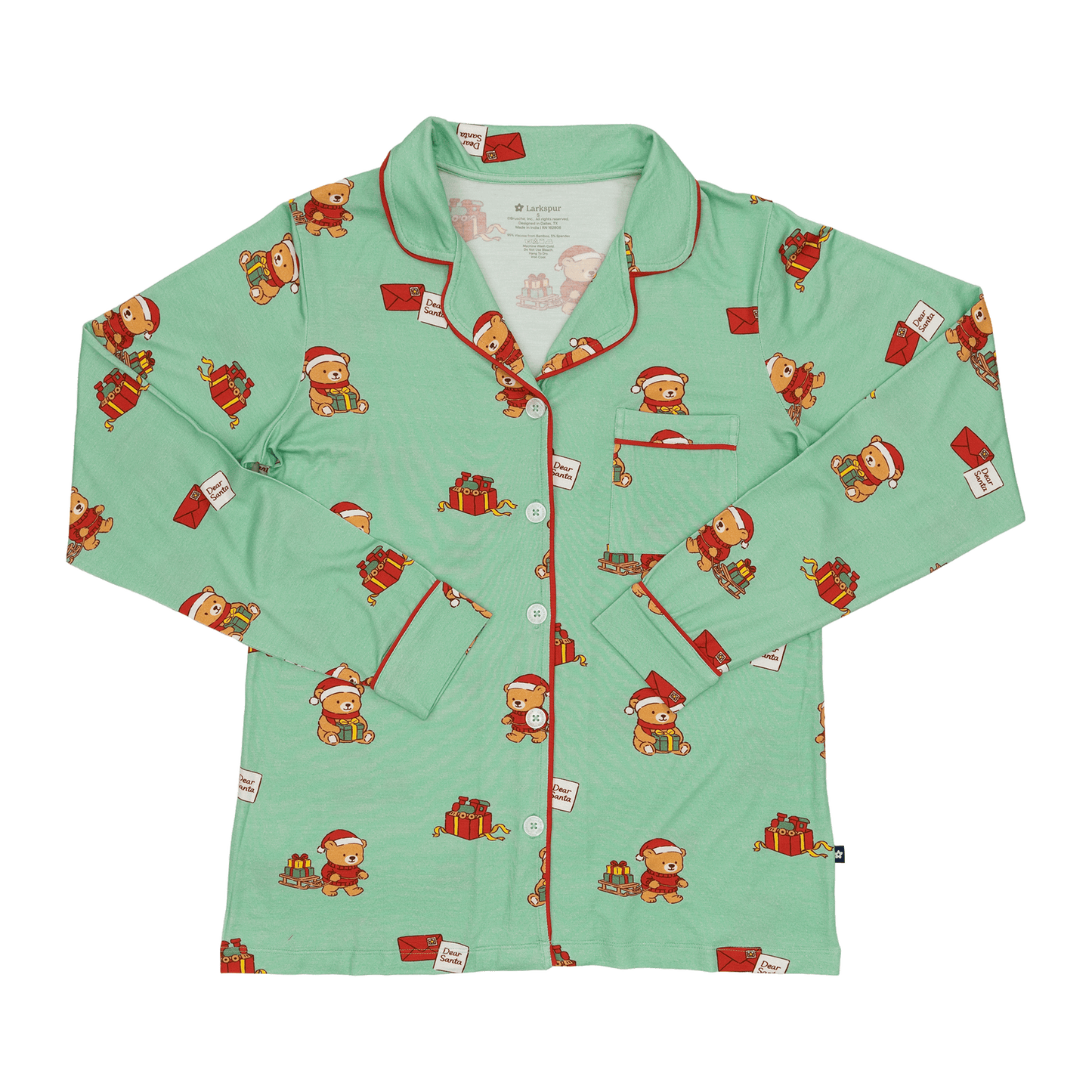 Women's Long Pajama Set in Dear Santa