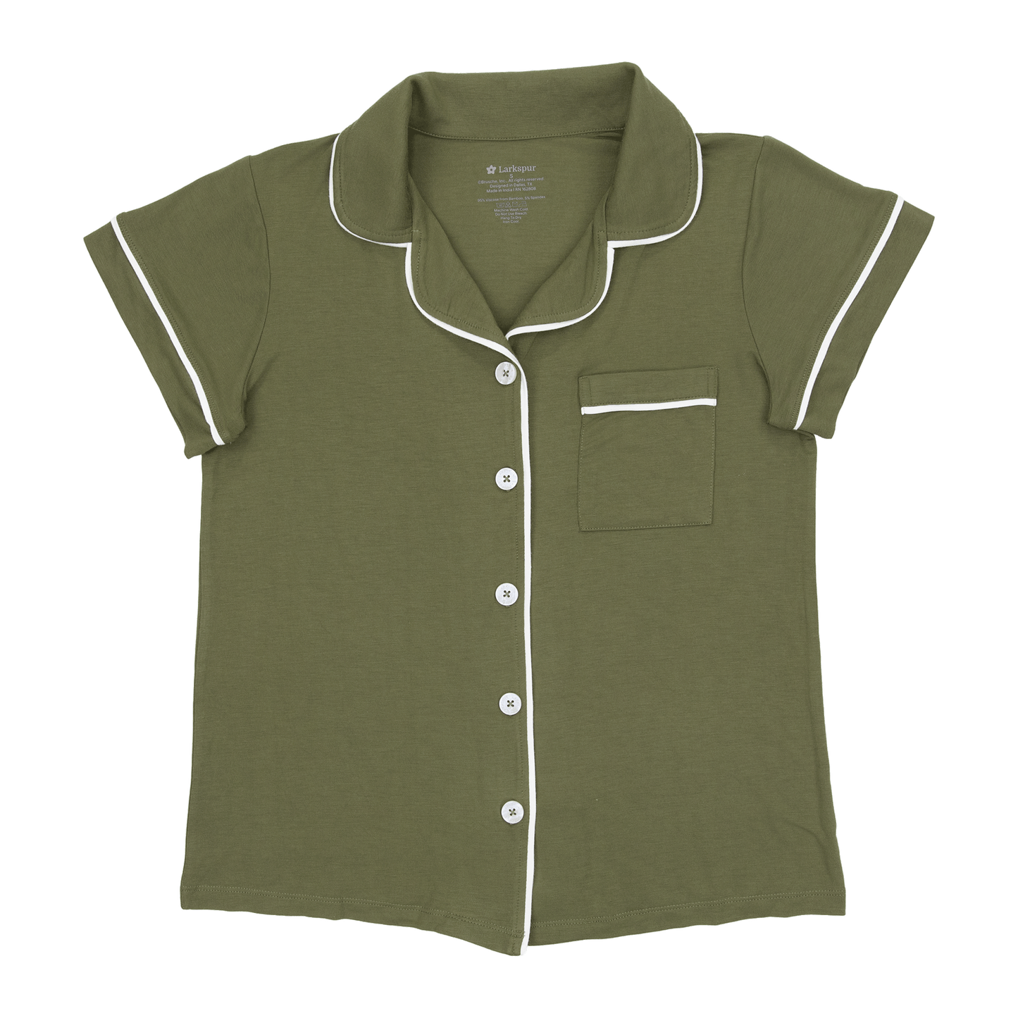 Women's Short Pajama Set in Olive