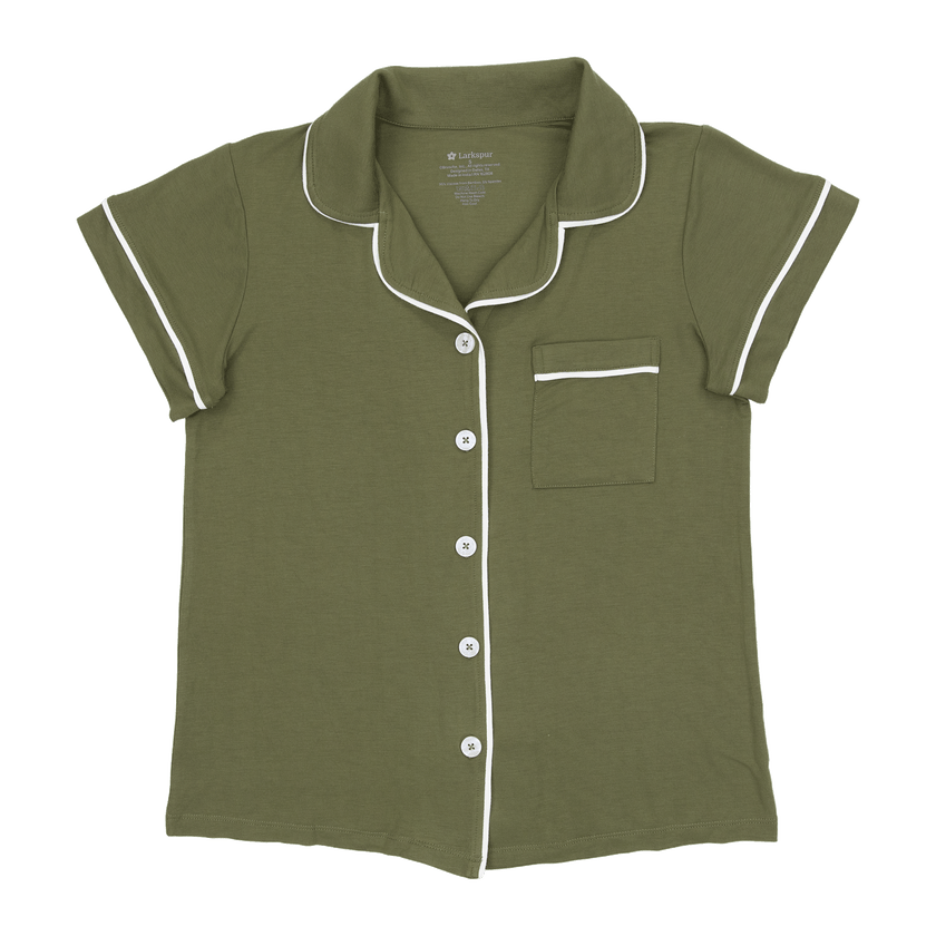 Women's Short Pajama Set in Olive