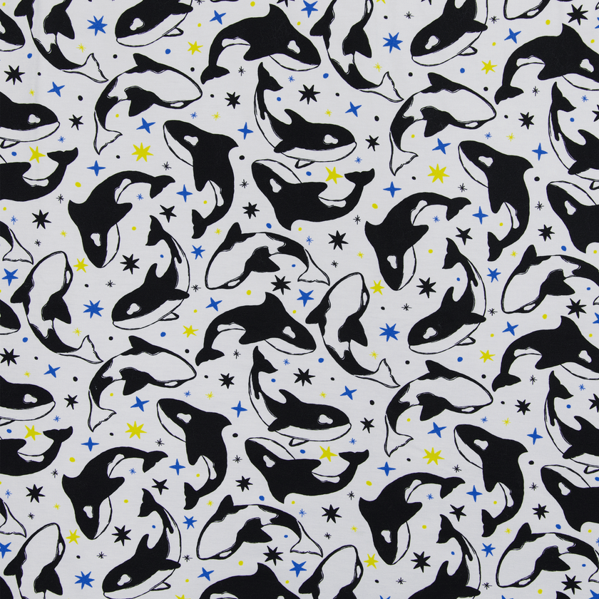 Twirl Dress in Dancing Orcas