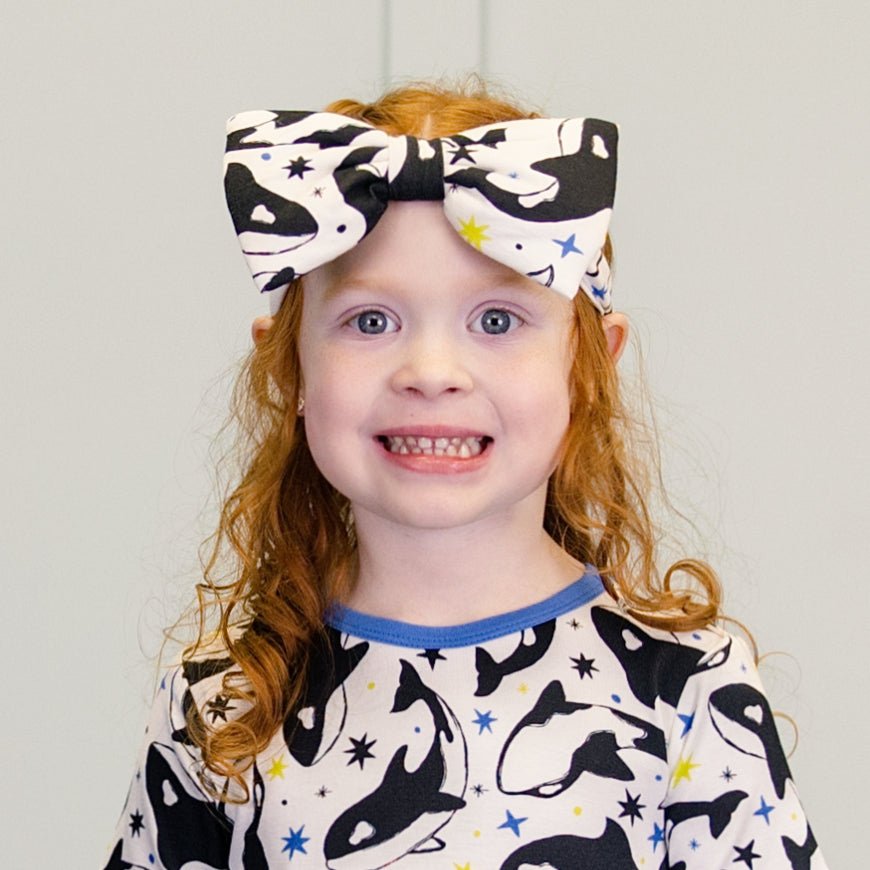 Headband in Dancing Orcas