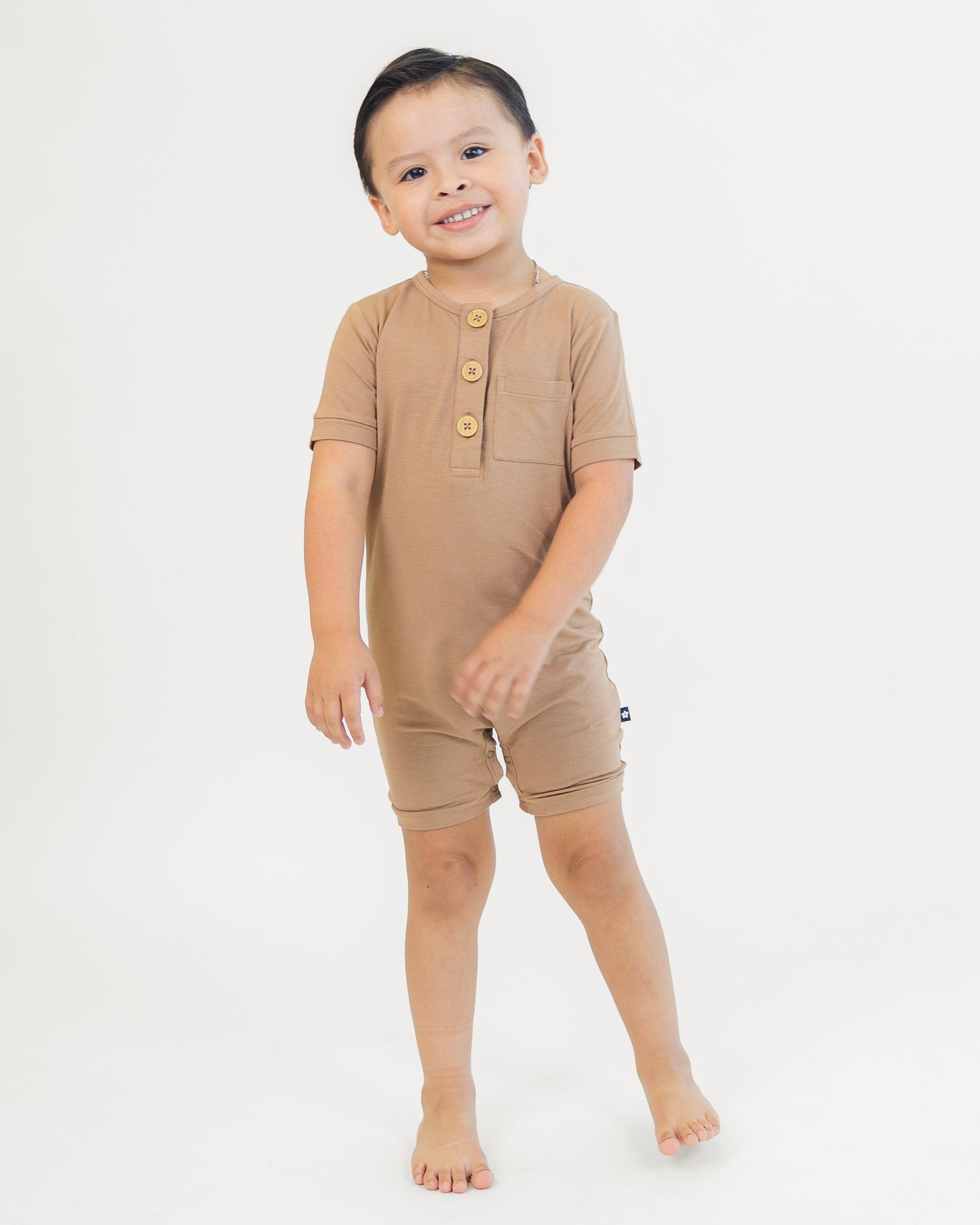 Short Romper in Mocha