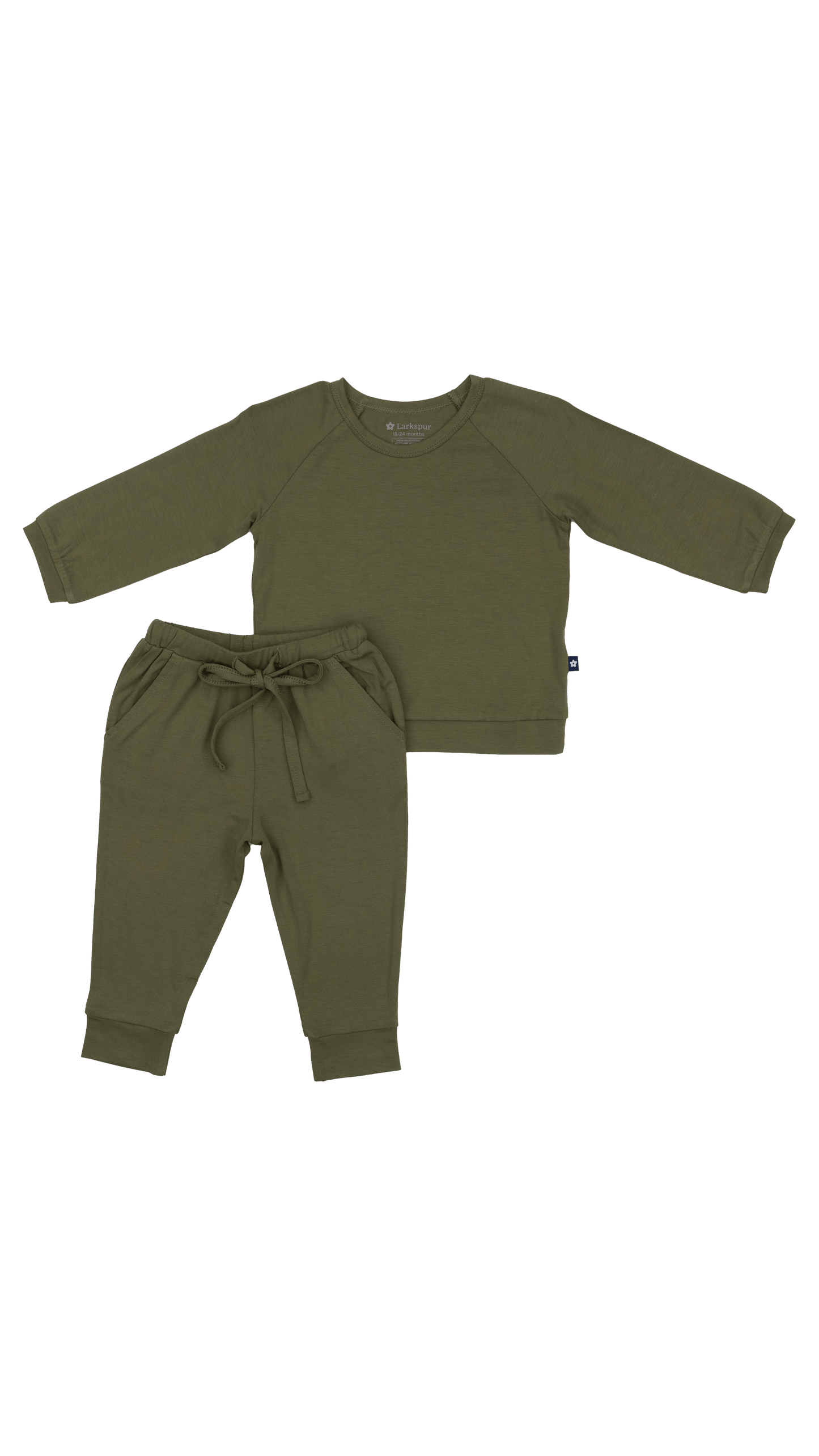 Long Sleeve Jogger Set in Olive