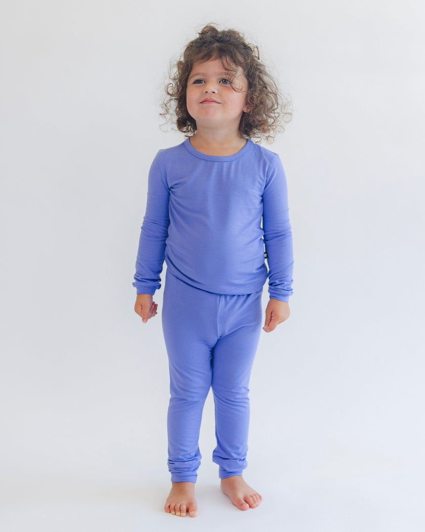 Long Sleeve Pajamas in Periwinkle