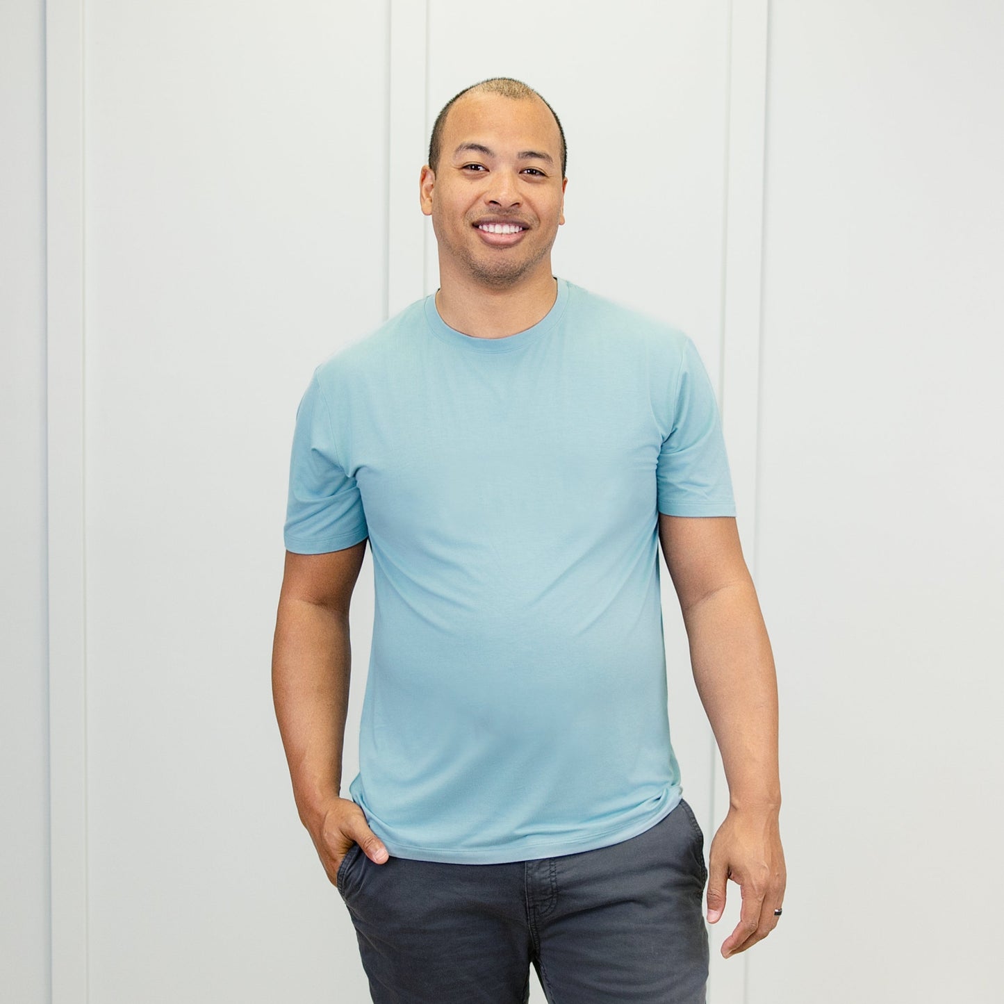 Men's Crew Neck Tee in Sky