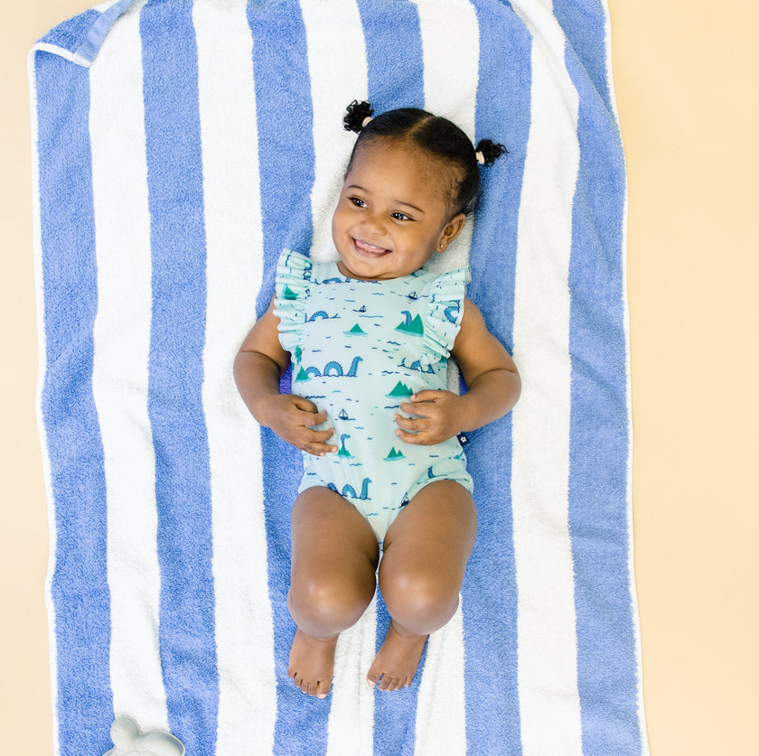 Ruffle Swimsuit in Sea Monster