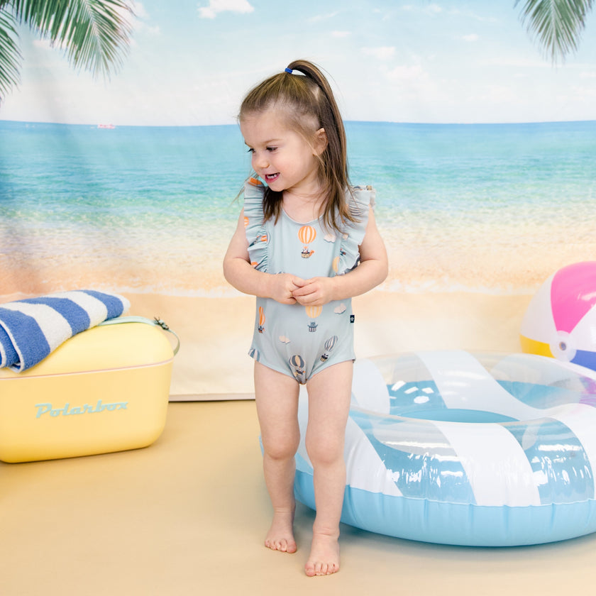 Ruffle Swimsuit in Up and Away