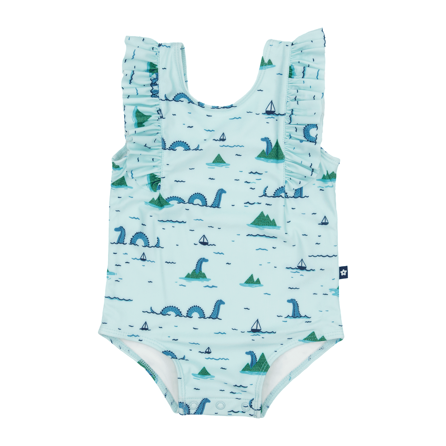 Ruffle Swimsuit in Sea Monster