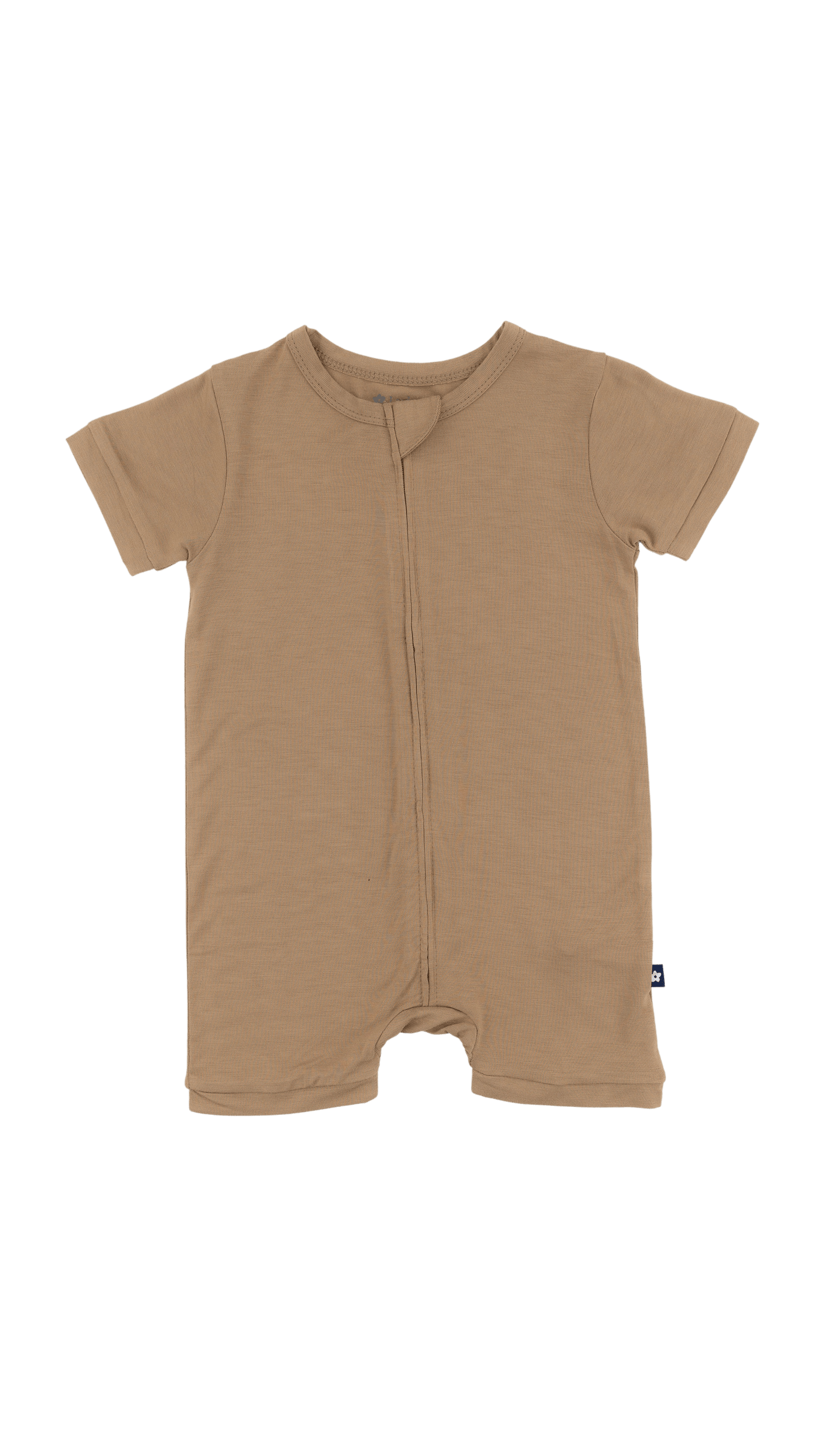 Short Zip Romper in Mocha