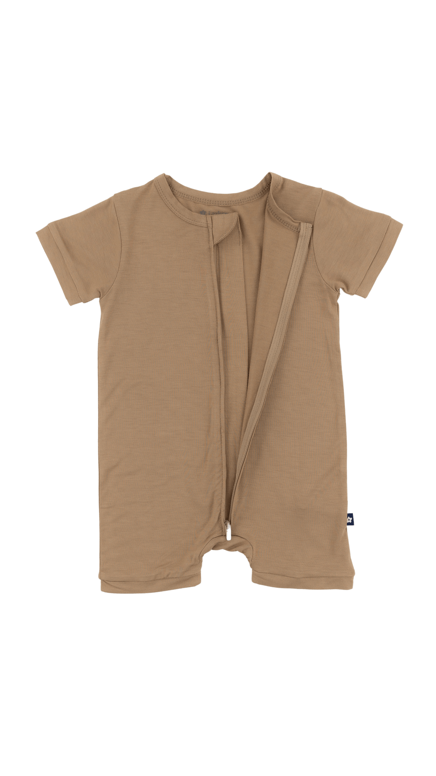 Short Zip Romper in Mocha