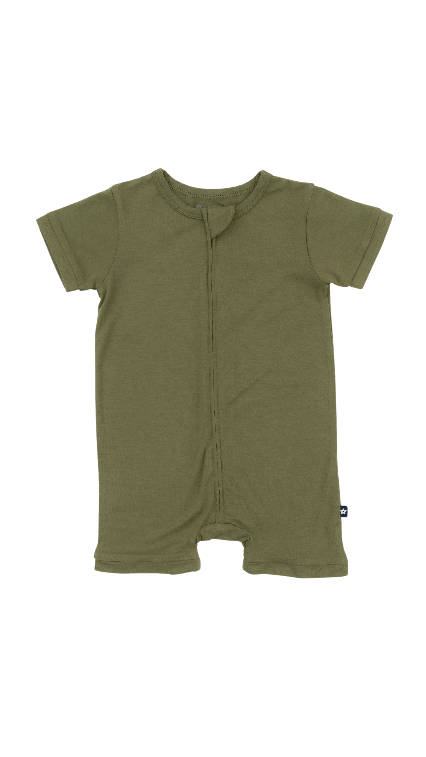 Short Zip Romper in Olive