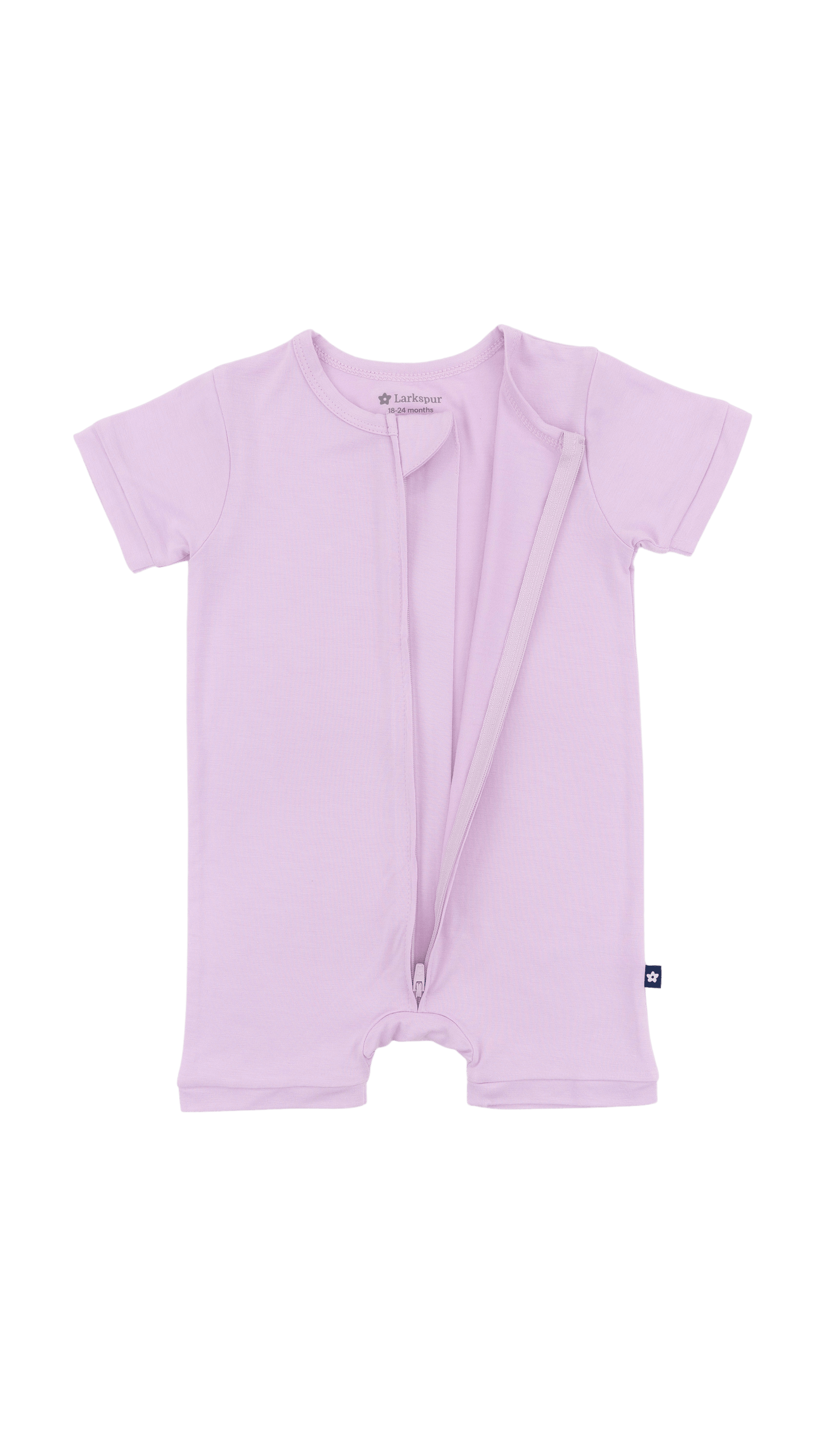 Short Zip Romper in Orchid