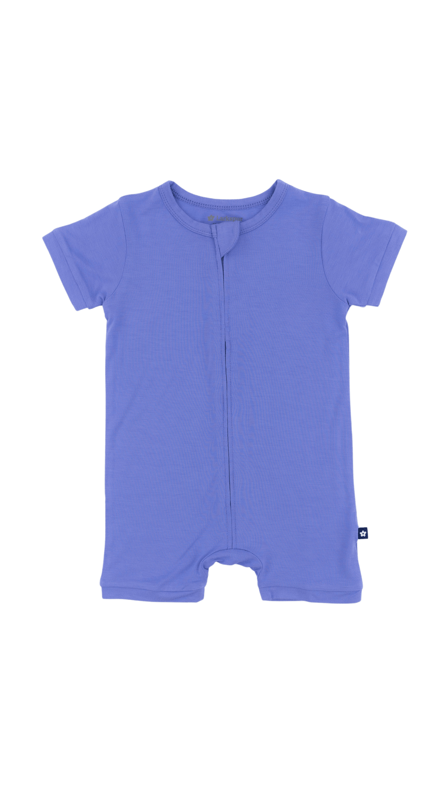 Short Zip Romper in Periwinkle