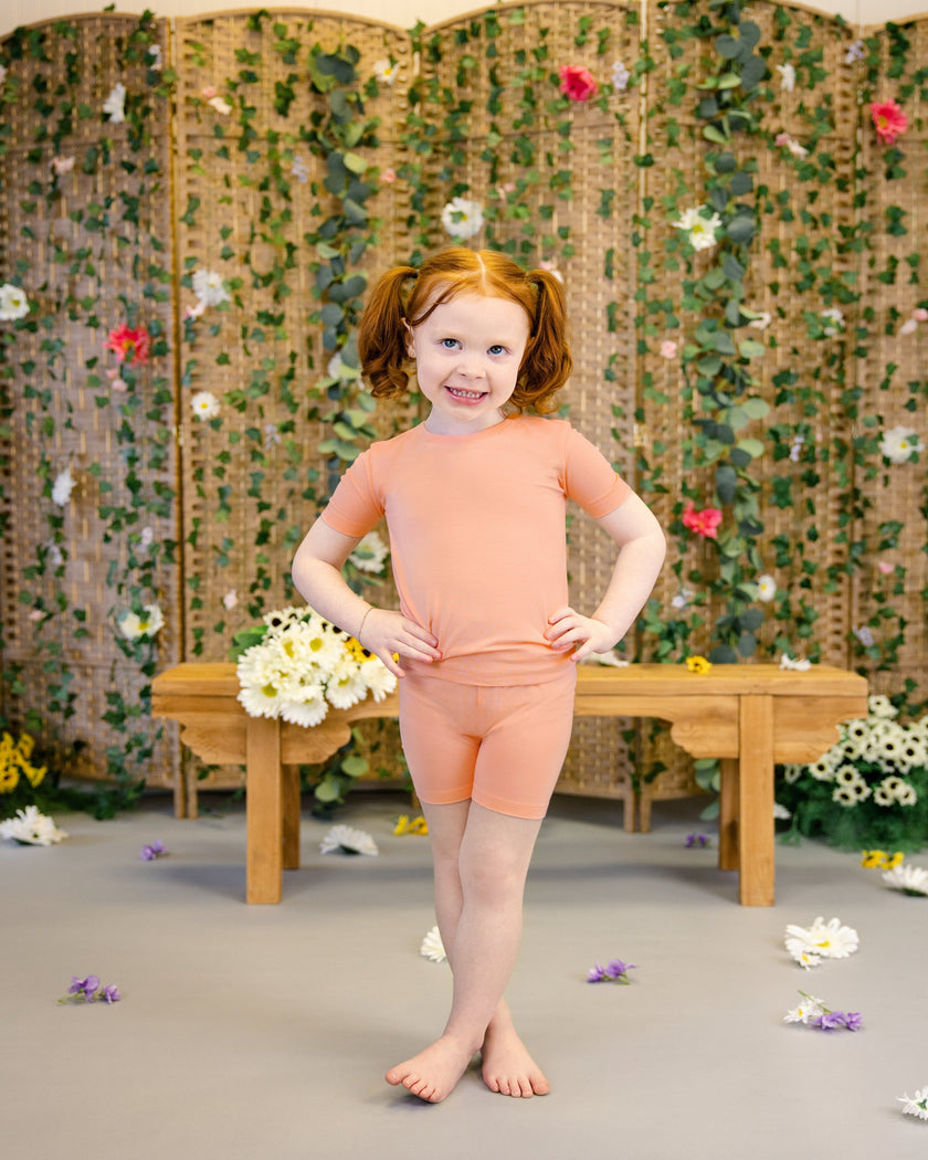 Short PJ Set in Peach