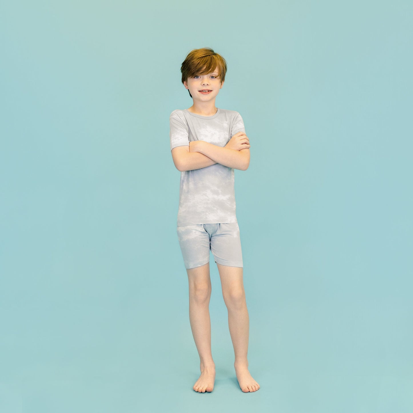 Short PJ Set in Blue Fog