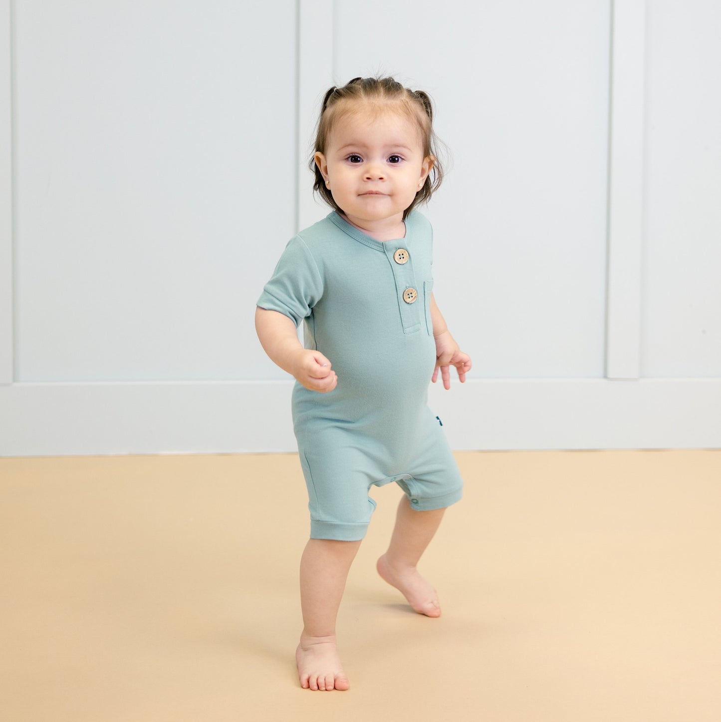 Short Romper in Pistachio
