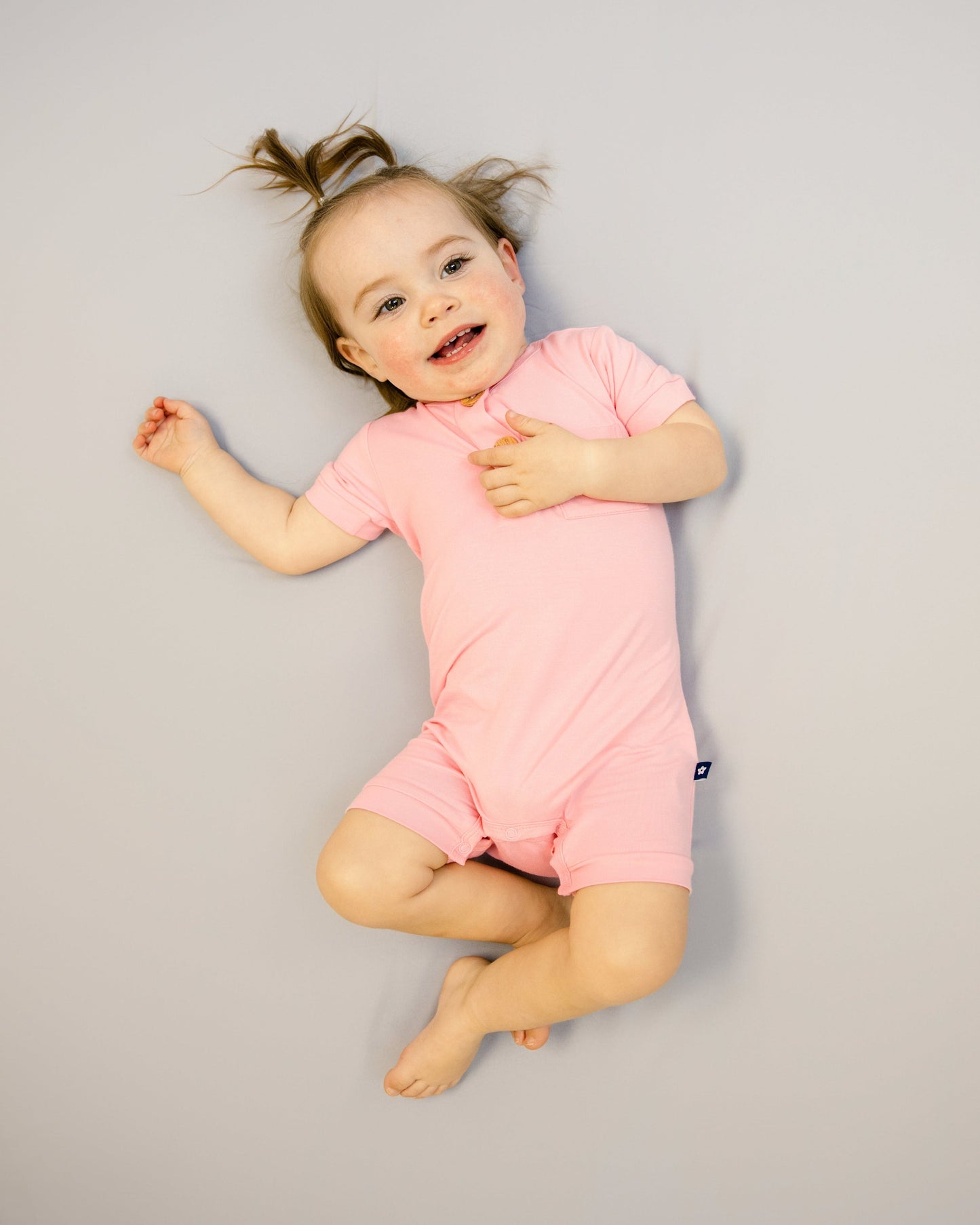 Short Romper in Candy Pink