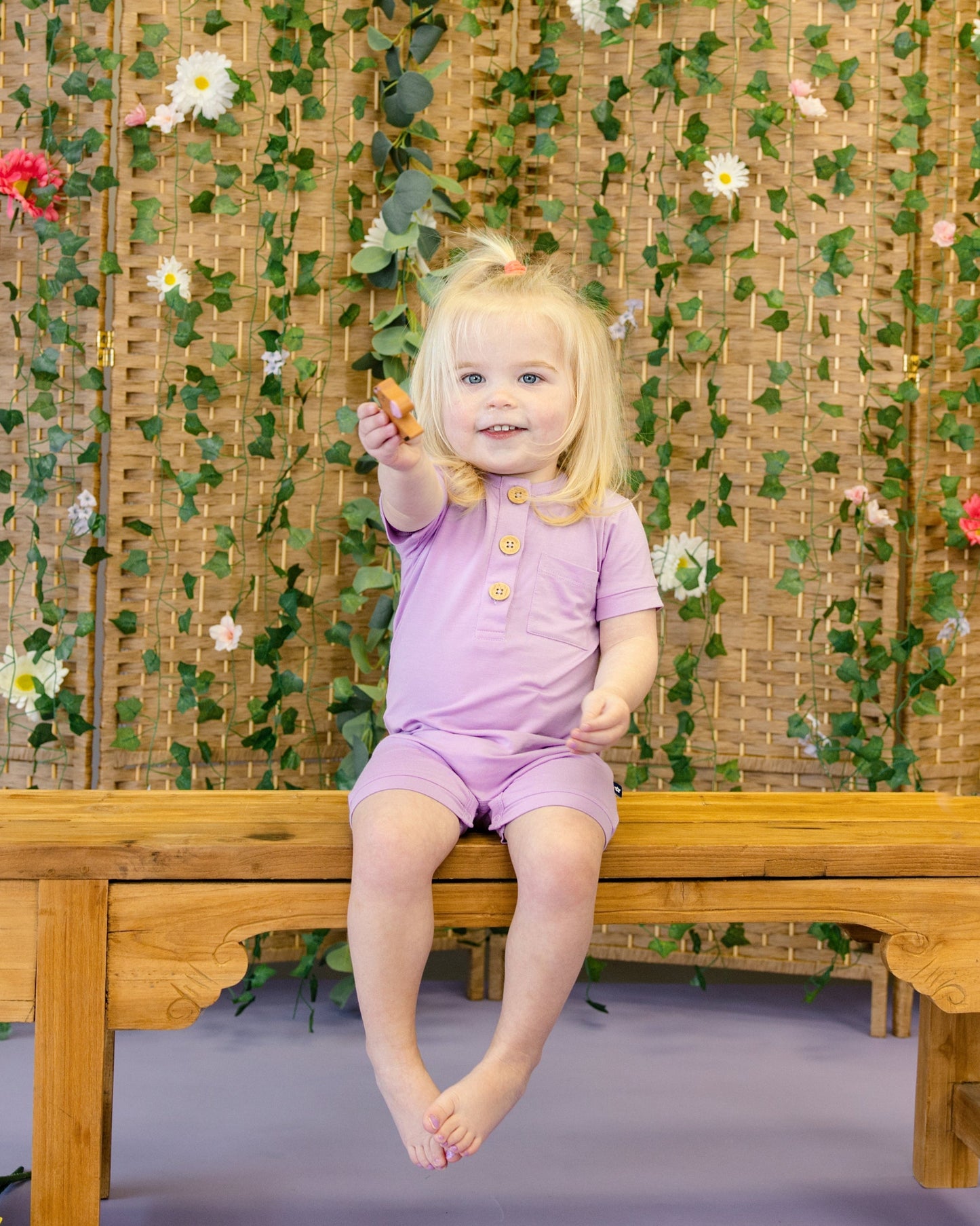 Short Romper in Violet