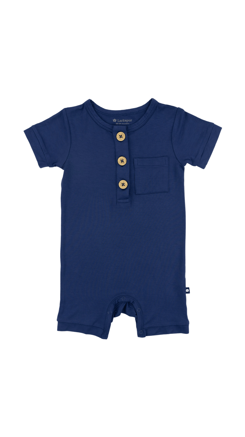 Short Romper in Larkspur
