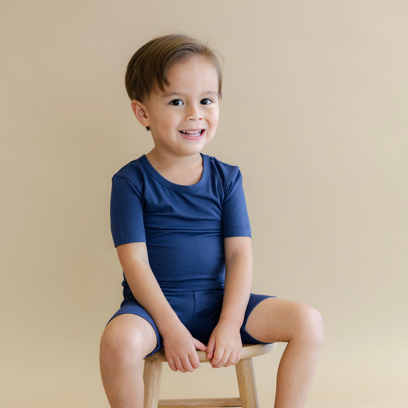Short Sleeve Pajamas in Larkspur