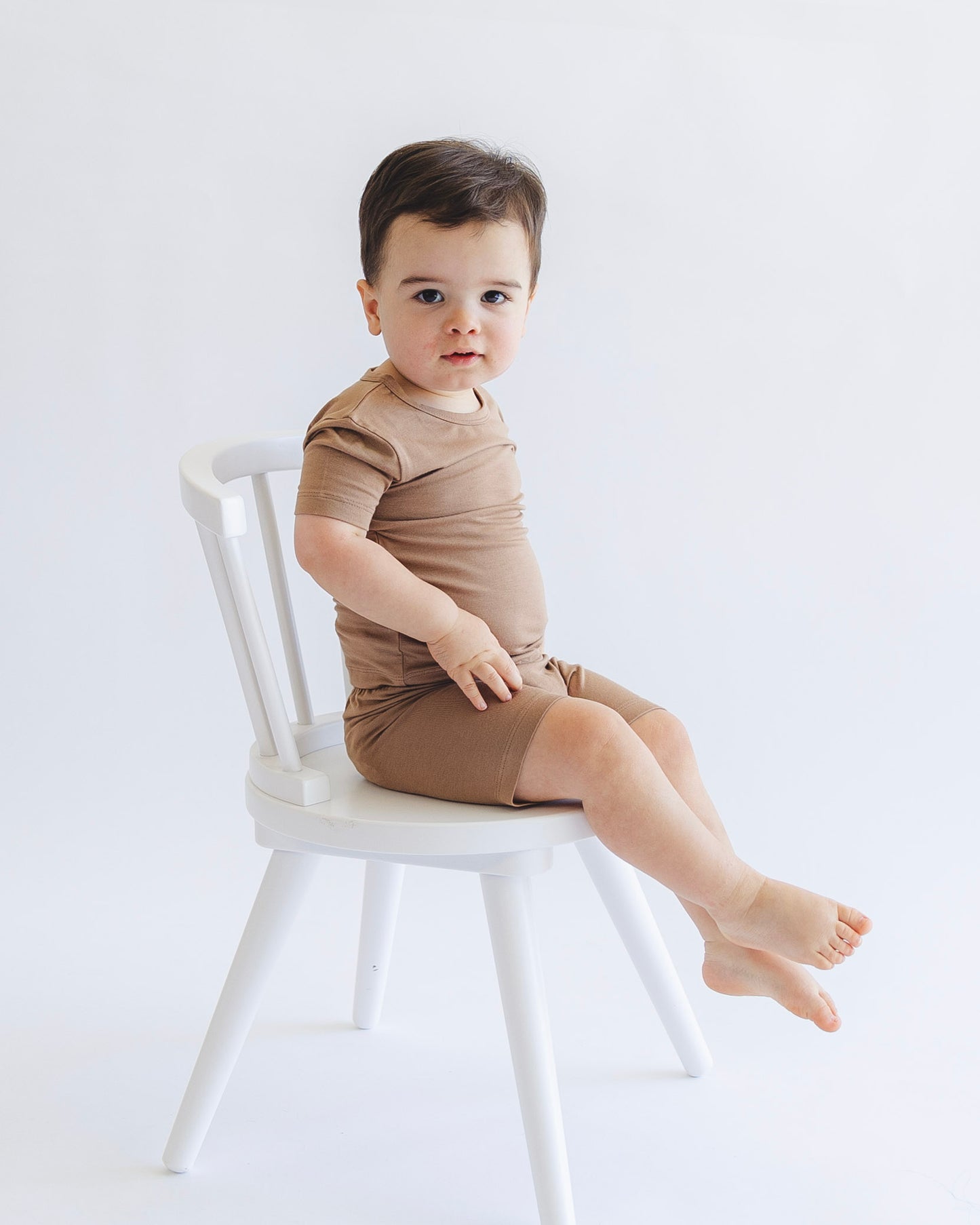 Short Sleeve Pajamas in Mocha