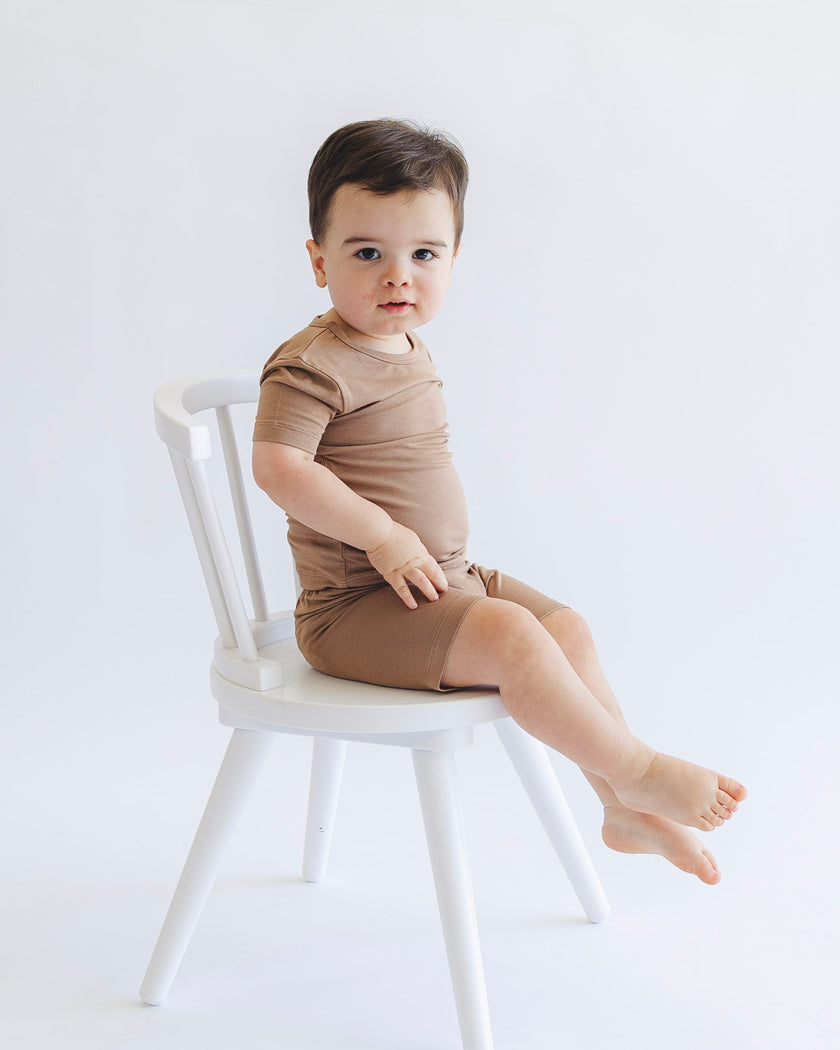 Short Sleeve Pajamas in Mocha