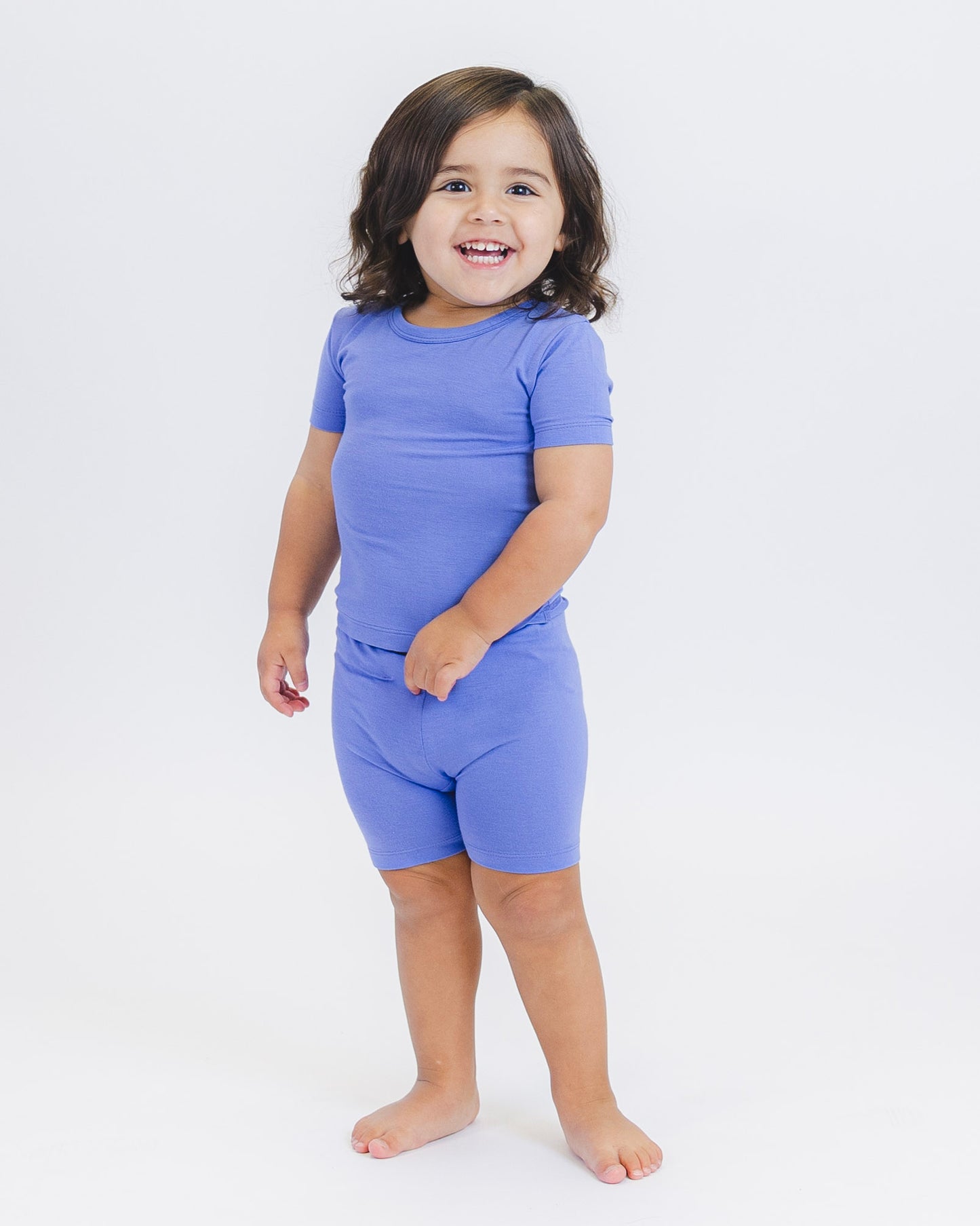 Short Sleeve Pajamas in Periwinkle