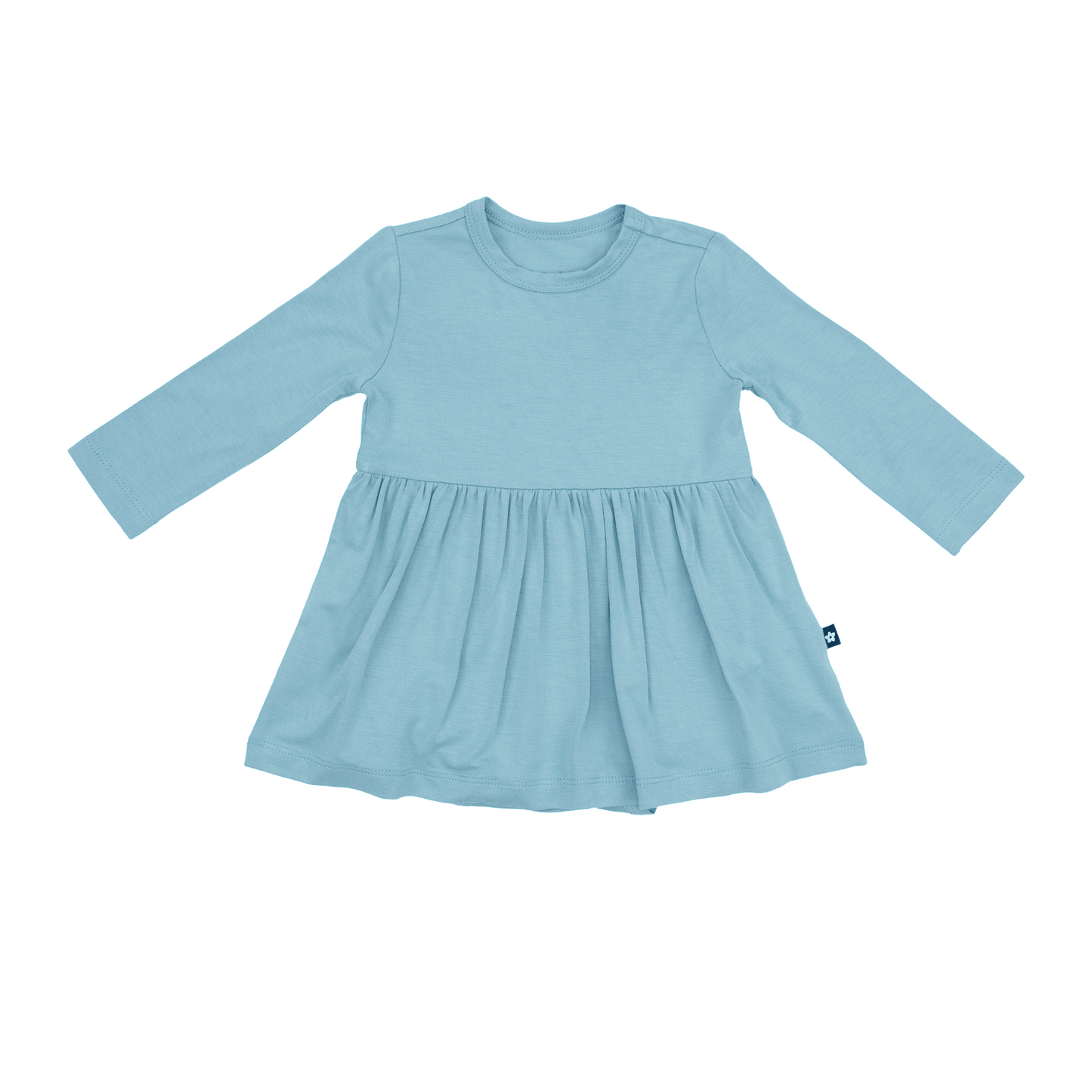 Long Sleeve Twirl Dress in Sky