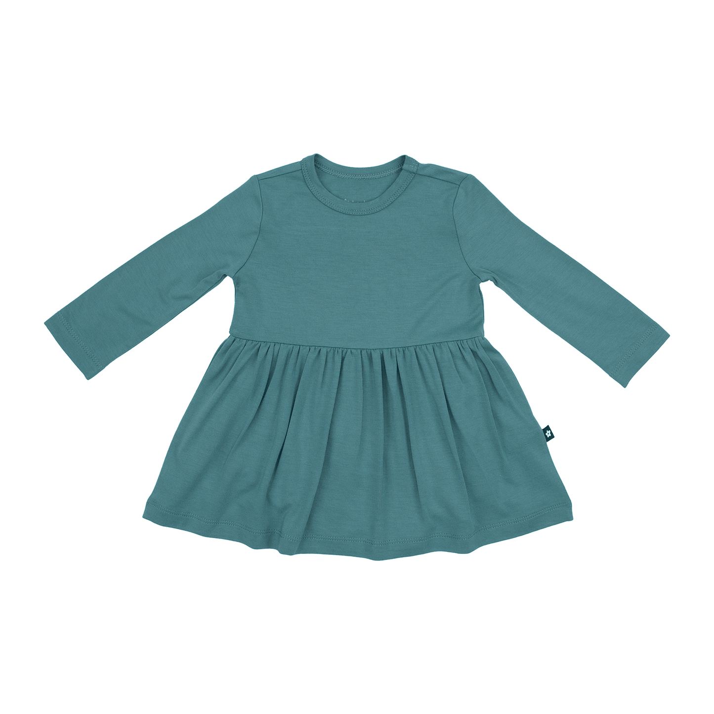Long Sleeve Twirl Dress in Pine