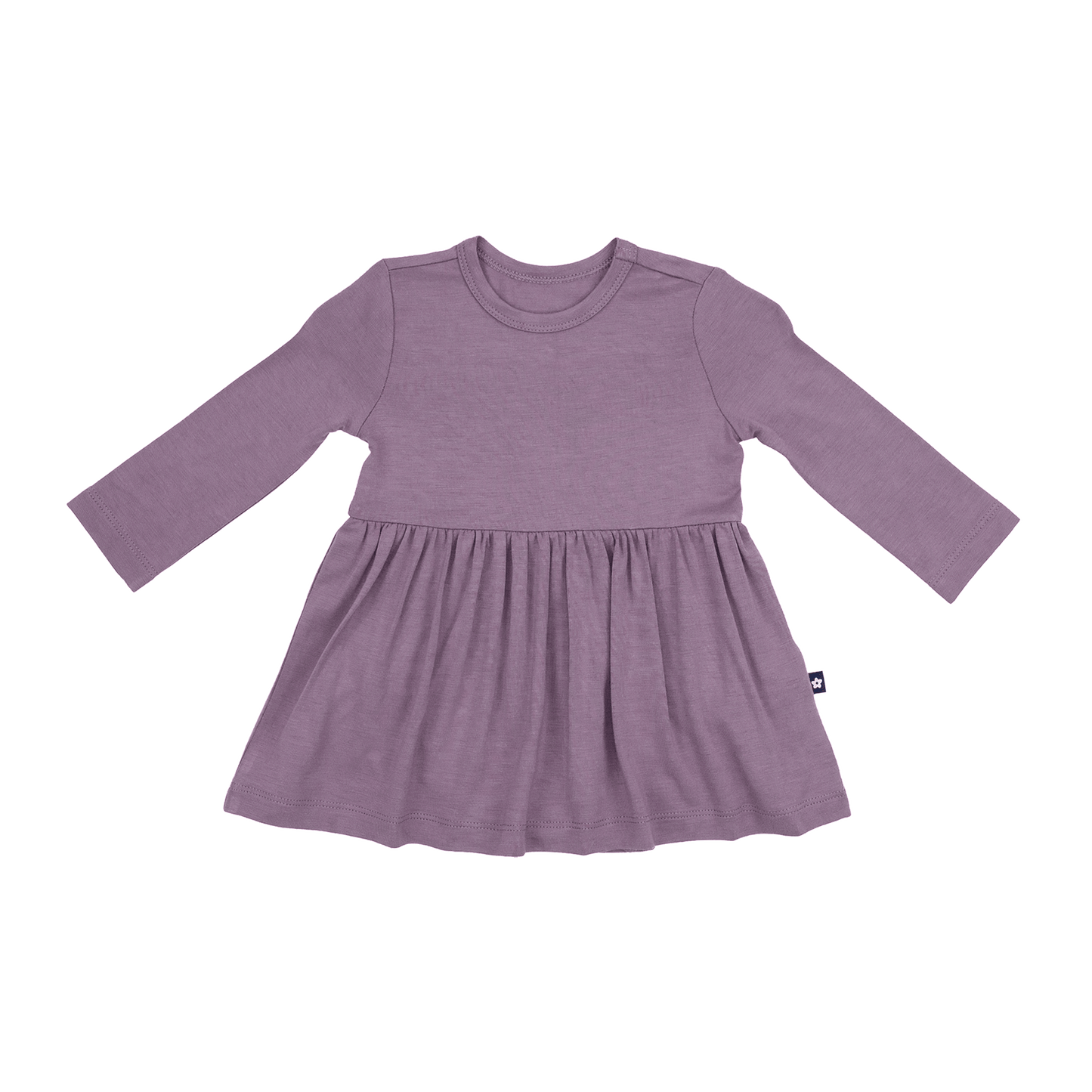 Long Sleeve Twirl Dress in Plum