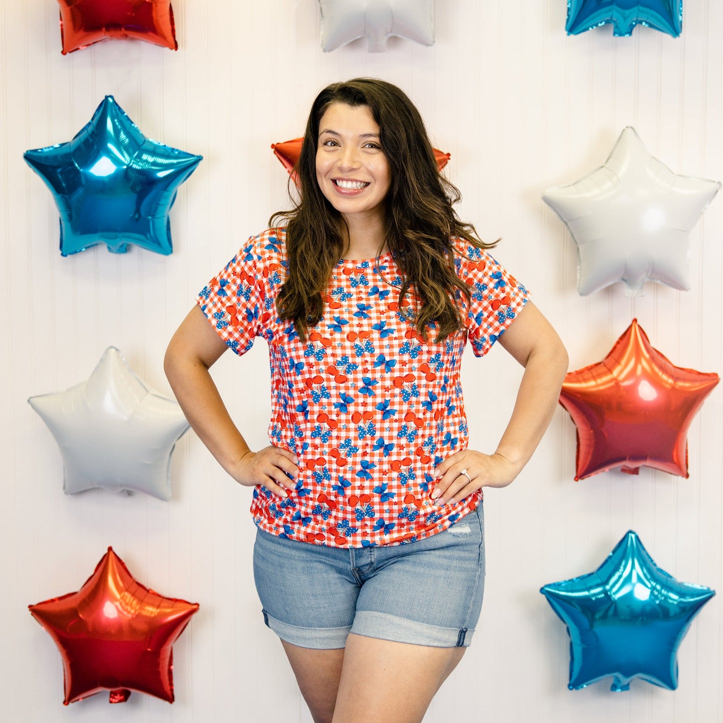 Women's Short Sleeve Lounge Tee in Cherry Delight