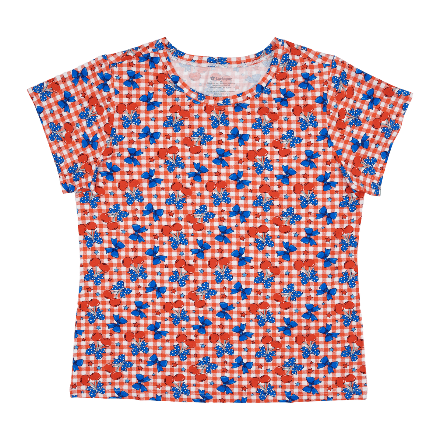 Women's Short Sleeve Lounge Tee in Cherry Delight