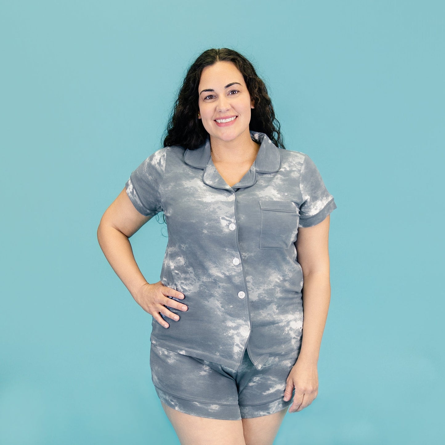 Women's Short Pajama Set in Dark Slate