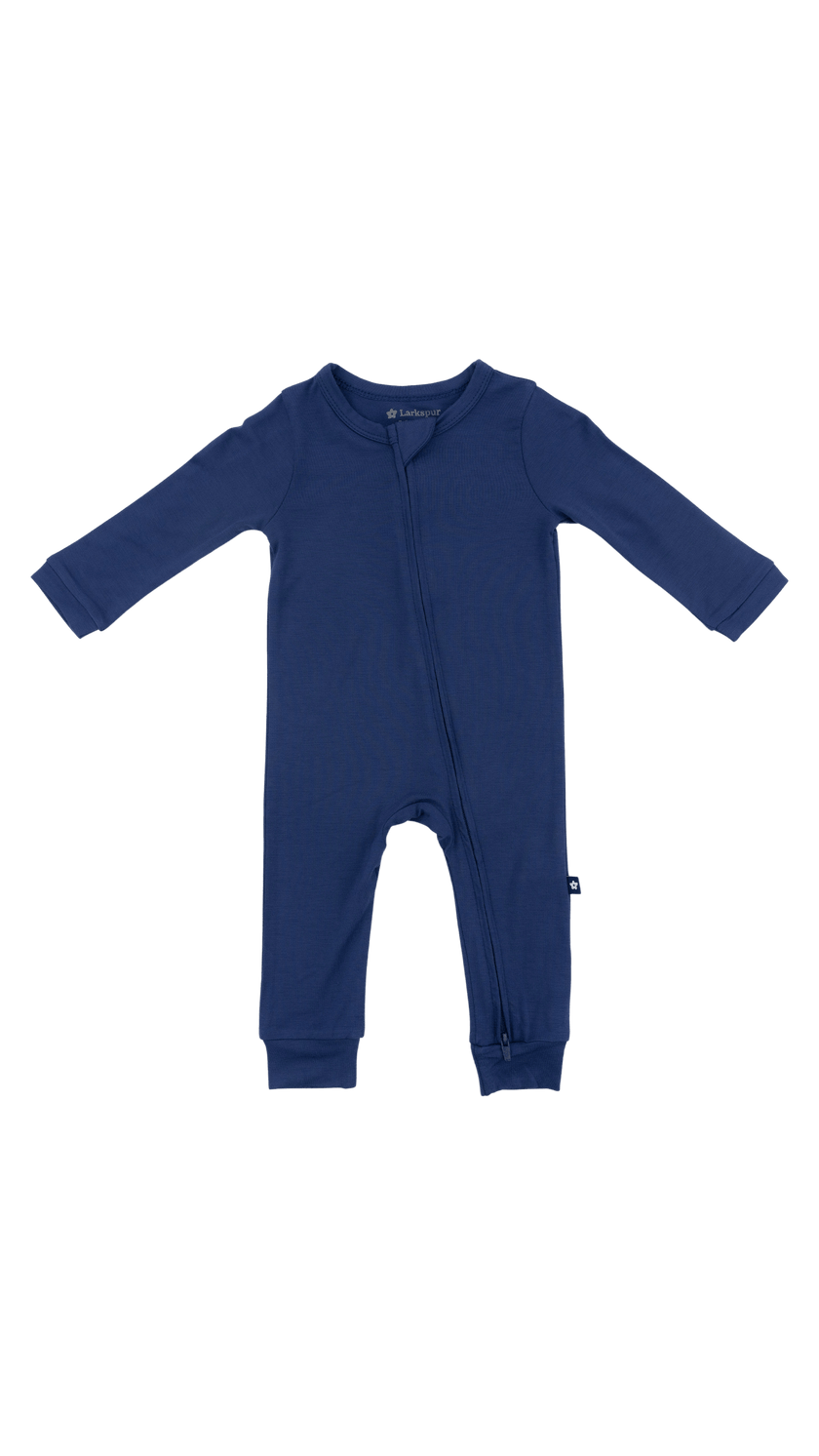 Zip Romper in Larkspur