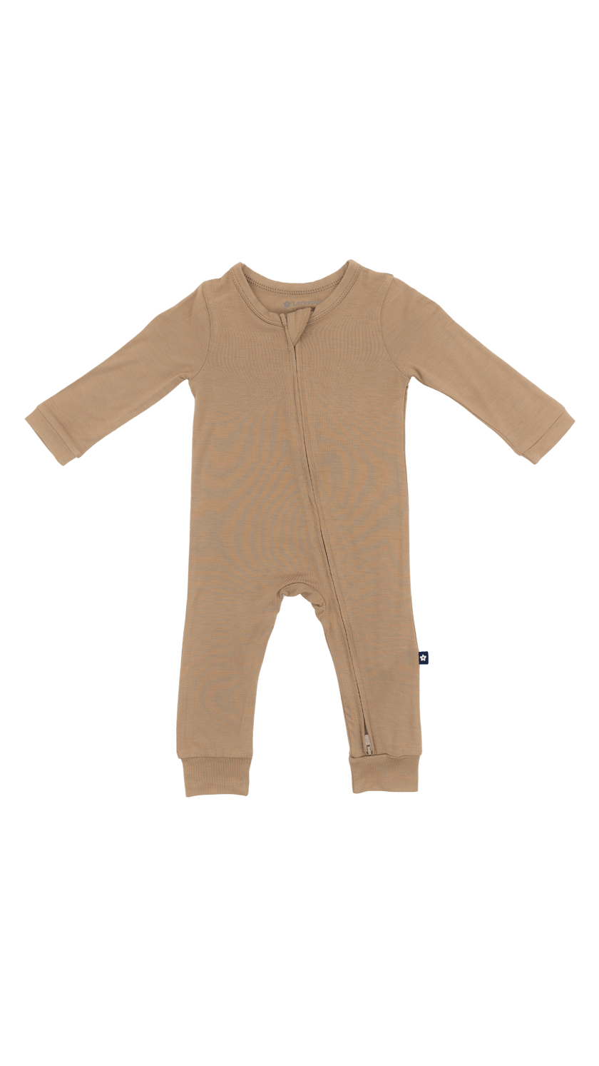 Zip Romper in Mocha