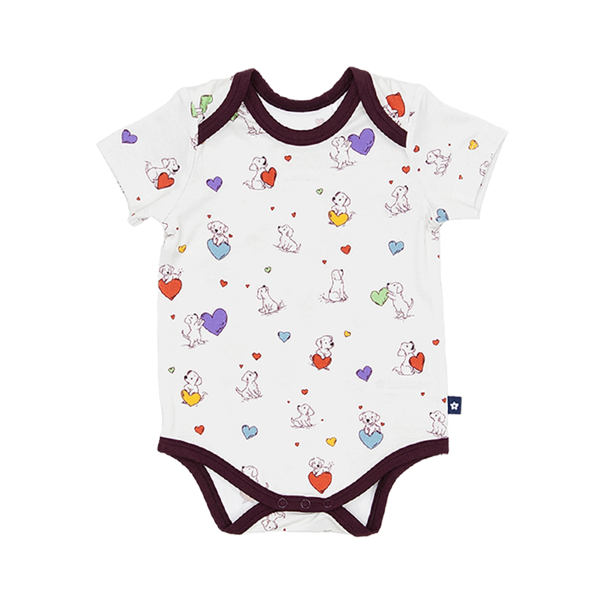 Short Sleeve Bodysuit in Puppy Love