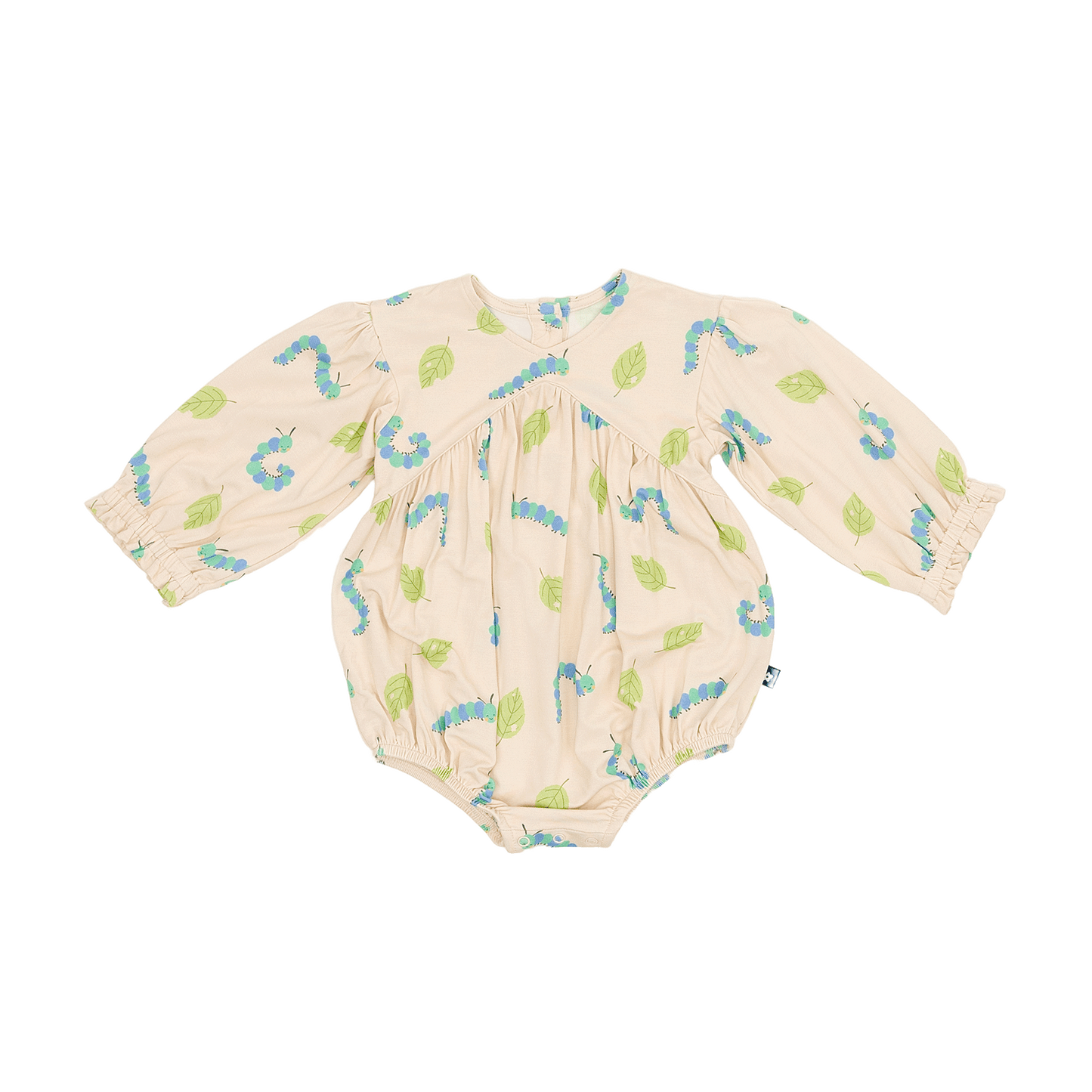 Bubble Romper in Caterpillar Crew