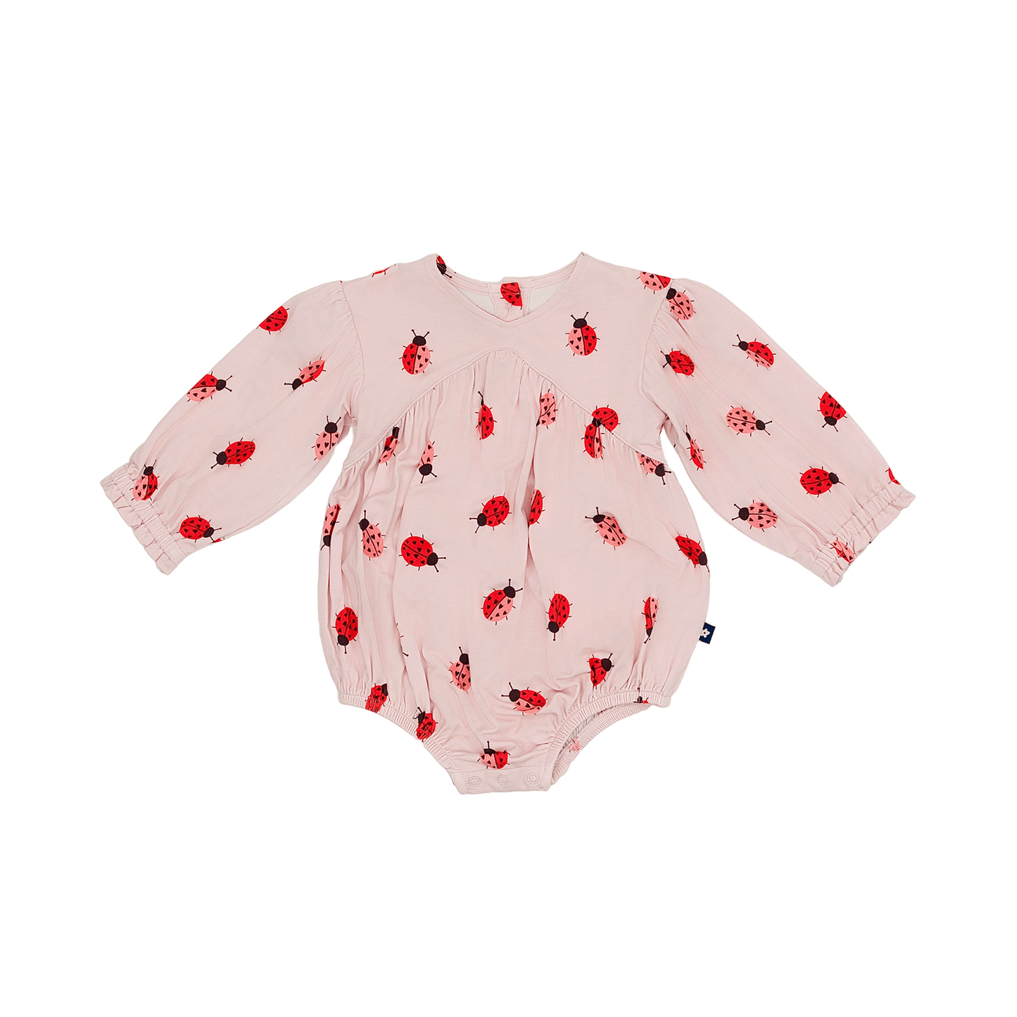 Bubble Romper in Ladybug Lane