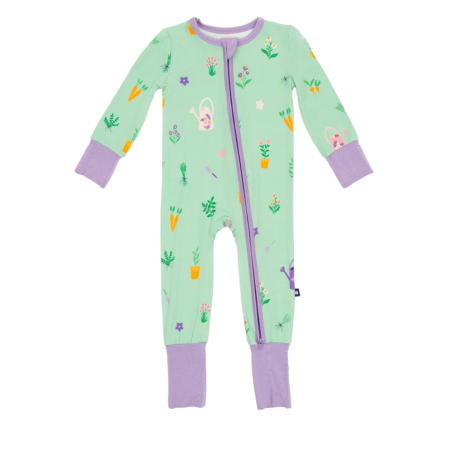 Convertible Footed Romper in Bloom and Trowel