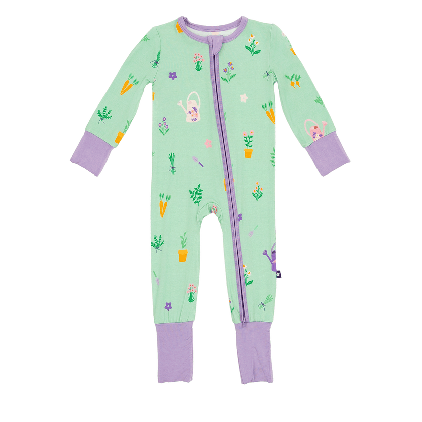 Convertible Footed Romper in Bloom and Trowel