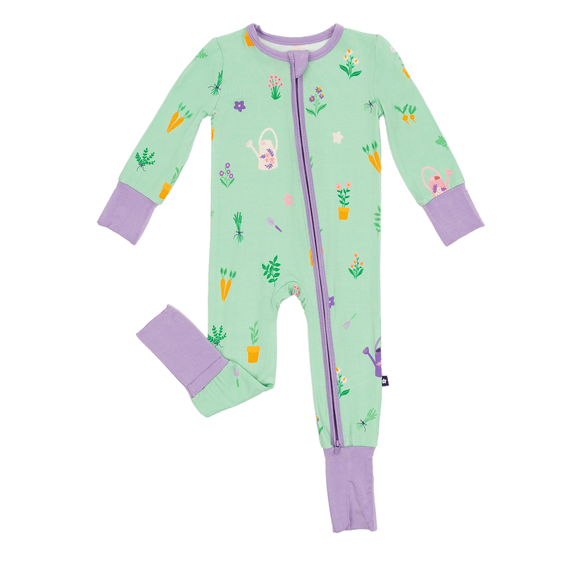 Convertible Footed Romper in Bloom and Trowel