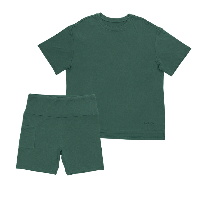 Women's Biker Short Set in Wild Spruce