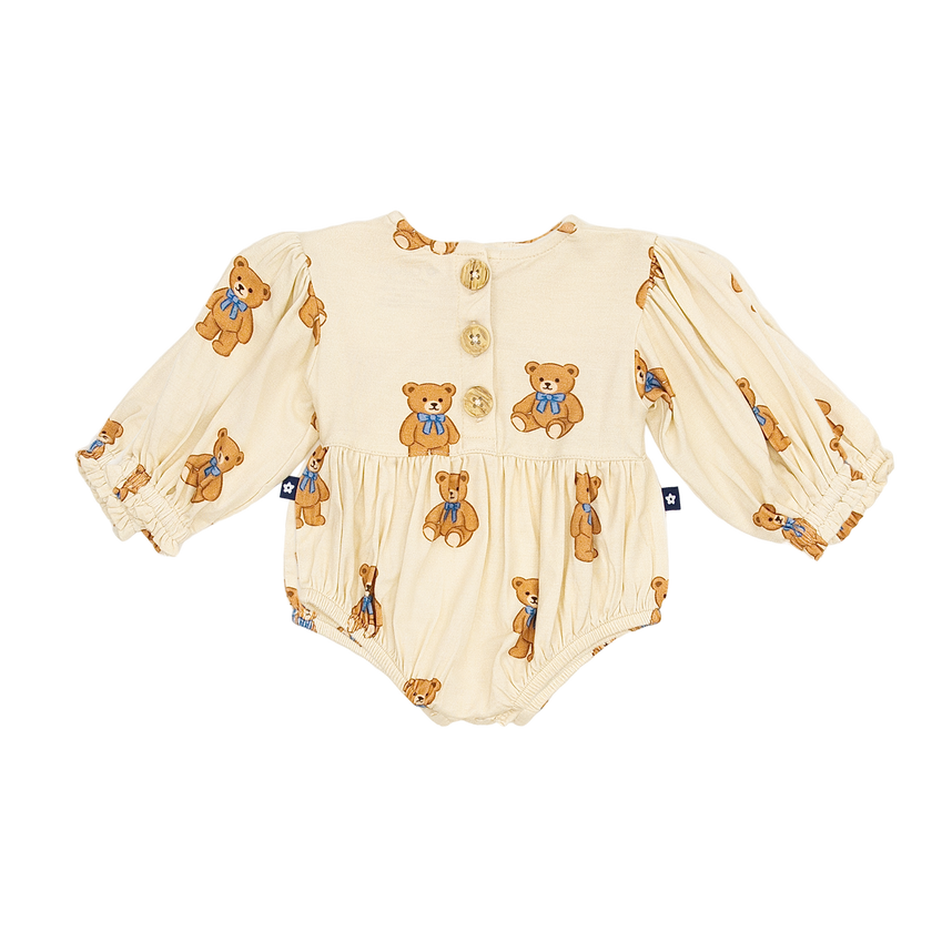 Bubble Romper in Teddy Bear