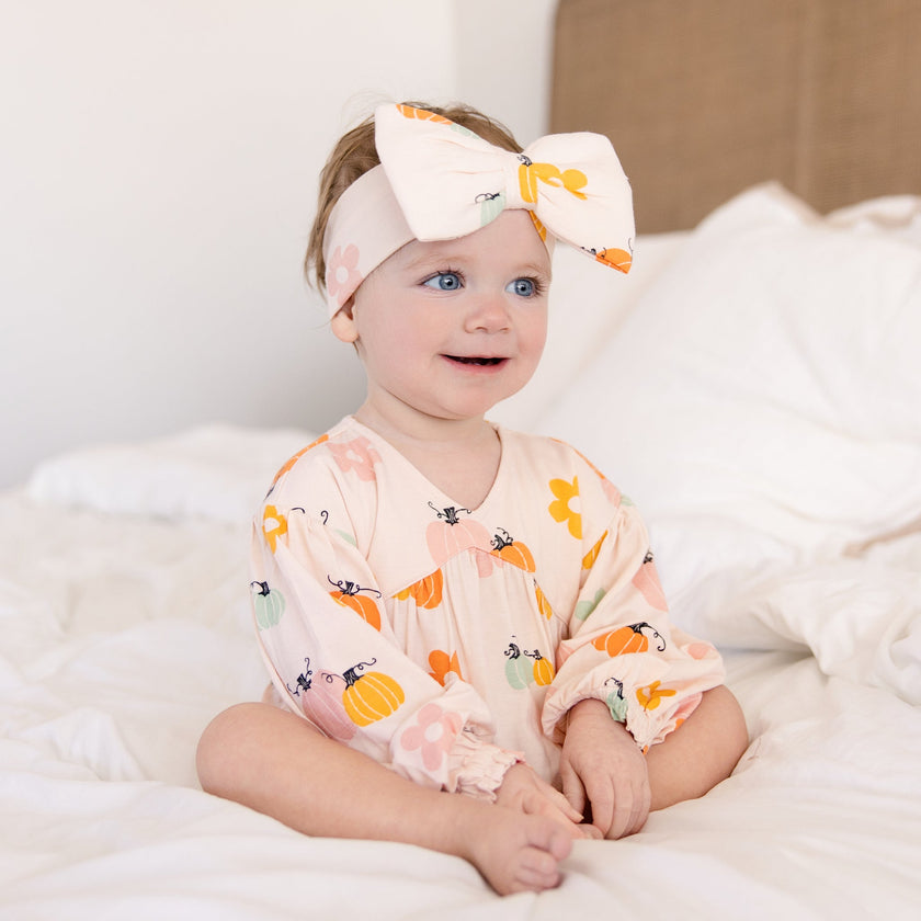 Bubble Romper in Pumpkin Patch