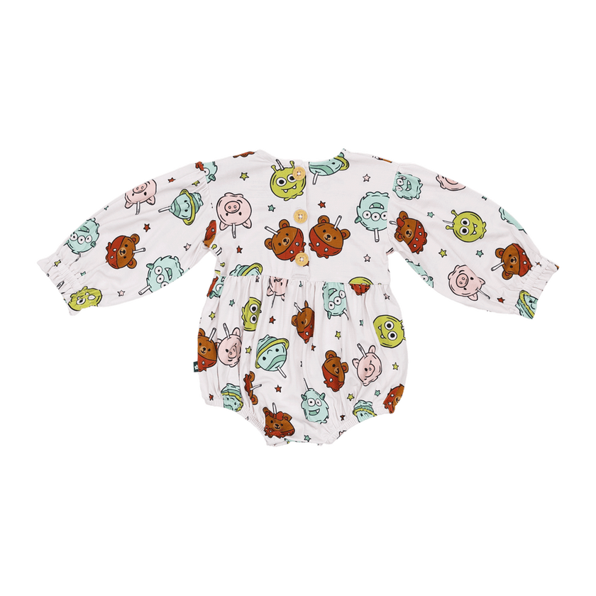 Bubble Romper in Sweet Squad