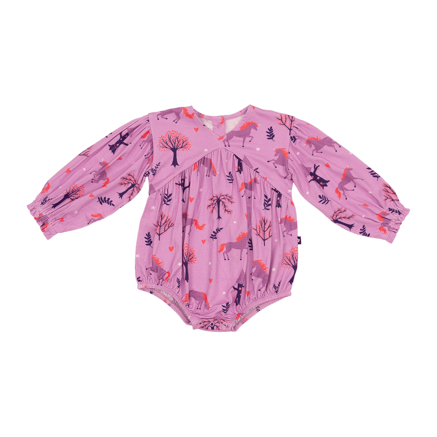 Bubble Romper in Unicorns