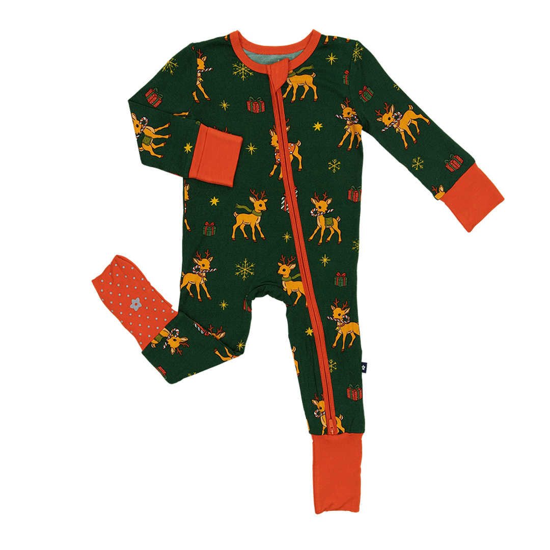 Convertible Footed Romper in Oh Dear!